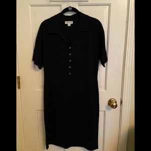 ST JOHN SPORT Santana knit button polo shift dress